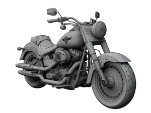 harley-davidson flstf softail fat boy 2015 3D 模型