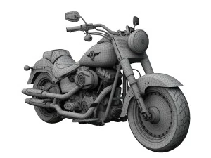 harley-davidson flstf softail fat boy 2015 3D Model