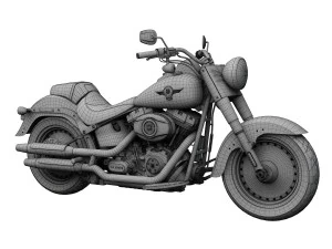 harley-davidson flstf softail fat boy 2015 3D Model