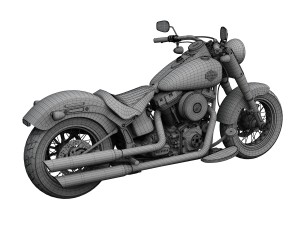harley-davidson fls softail slim 2015 3D 模型