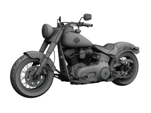 harley-davidson fls softail slim 2015 3D 模型