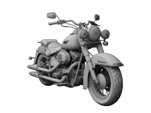 harley-davidson flstn softail deluxe 2015 Model 3D
