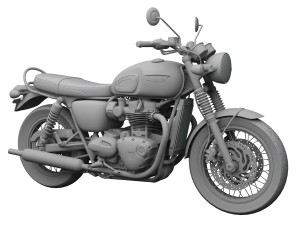 triumph bonneville t120 black 2016 3D Model