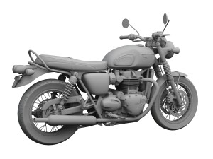 triumph bonneville t120 black 2016 3D Model