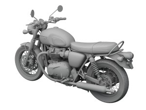 triumph bonneville t120 black 2016 3D Model