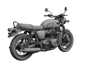 triumph bonneville t120 black 2016 3D Model