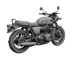 triomphe bonneville t120 noir 2016 Modèle 3D