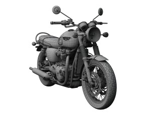 triumph bonneville t120 black 2016 3D Model