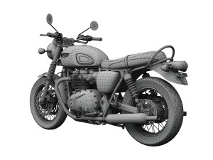 triumph bonneville t120 black 2016 3D Model