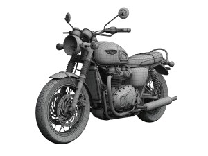 triumph bonneville t120 black 2016 3D Model