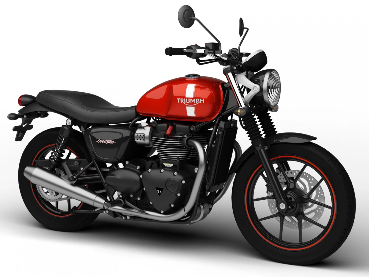 triumph street twin 2016 3D Model .c4d .max .obj .3ds .fbx .stl .blend 