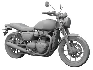 triumph street twin 2016 3D Model