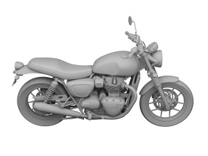 triumph street twin 2016 3D Model