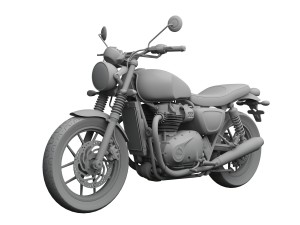 triumph street twin 2016 3D Model