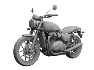 triumph street twin 2016 3D Model
