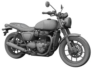 triumph street twin 2016 3D Model