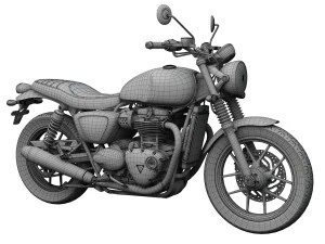 triumph street twin 2016 3D Model