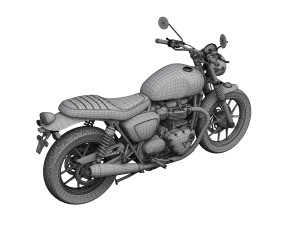 triumph street twin 2016 3D Model