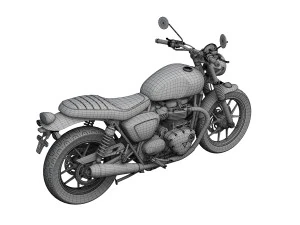 triumph street twin 2016 3D Model