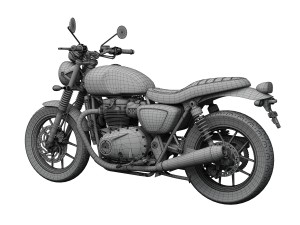 triumph street twin 2016 3D Model