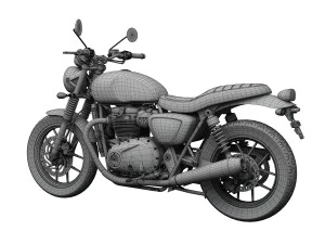 triumph street twin 2016 3D Model
