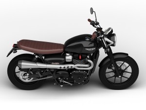 triumph street twin scrambler 2016 3D-Modell