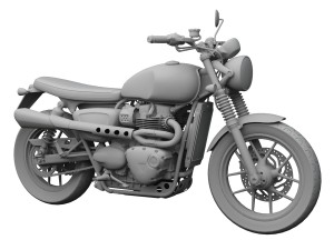 triumph street twin scrambler 2016 3D-Modell