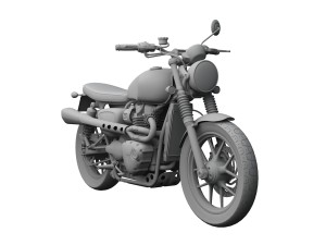 triumph street twin scrambler 2016 3D-Modell
