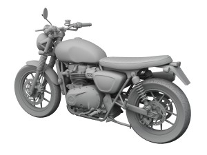 triumph street twin scrambler 2016 3D-Modell