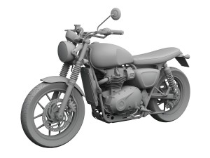 triumph street twin scrambler 2016 3D-Modell