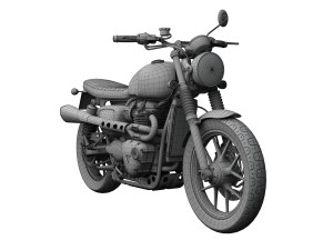 triumph street twin scrambler 2016 3D-Modell