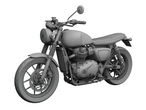 triumph street twin scrambler 2016 3D-Modell