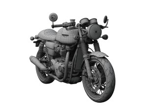 triumph thruxton 2016 3D Model