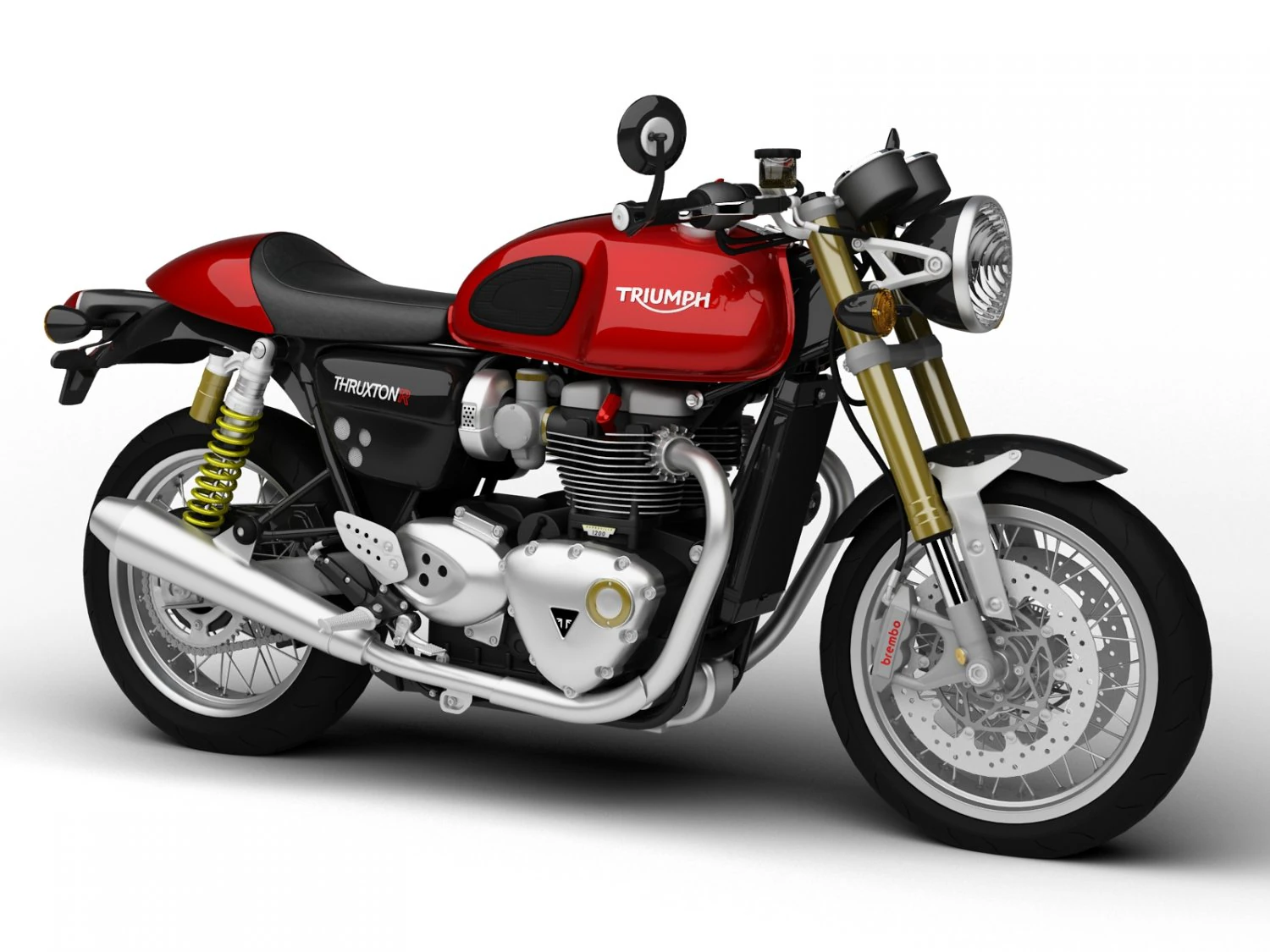 triumph thruxton r 2016 3D Model .c4d .max .obj .3ds .fbx .stl .blend