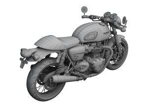 triumph thruxton r 2016 3D-Modell