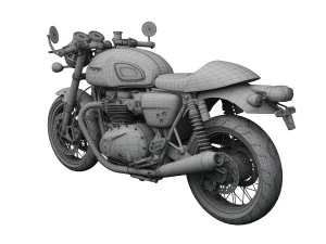 triumph thruxton r 2016 3D Model