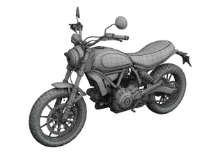 ducati scrambler sixty2 2016 3D Model
