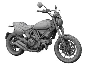 ducati scrambler flat track pro 2016 3D-Modell