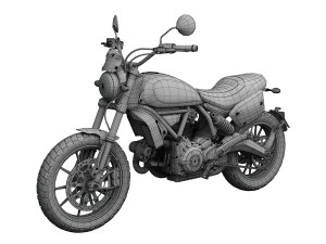 ducati scrambler flat track pro 2016 3D-Modell