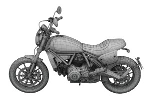 ducati scrambler flat track pro 2016 3D-Modell