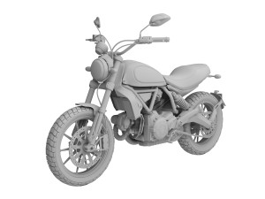 ducati scrambler full throttle 2016 3Dモデル