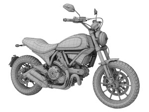 ducati scrambler full throttle 2016 3Dモデル