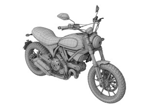 ducati scrambler full throttle 2016 3Dモデル