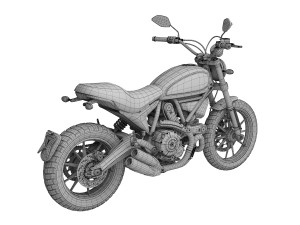 ducati scrambler full throttle 2016 3Dモデル