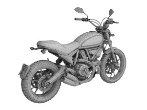 ducati scrambler full throttle 2016 3D Model