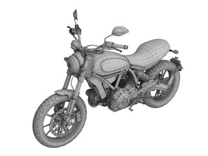 ducati scrambler full throttle 2016 3Dモデル