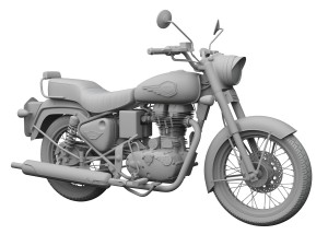 royal enfield bullet 500 2016 Model 3D