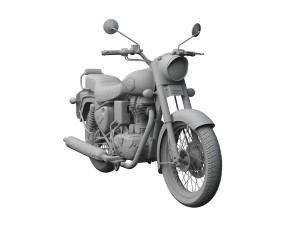 royal enfield bullet 500 2016 Model 3D
