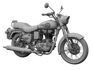 royal enfield bullet 500 2016 Model 3D