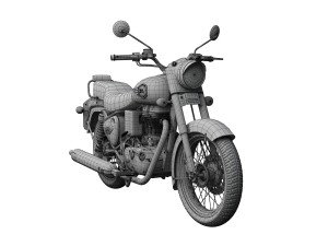 royal enfield bullet 500 2016 Model 3D